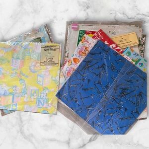 Random 7 different patterns gift wrap some not full most new in package